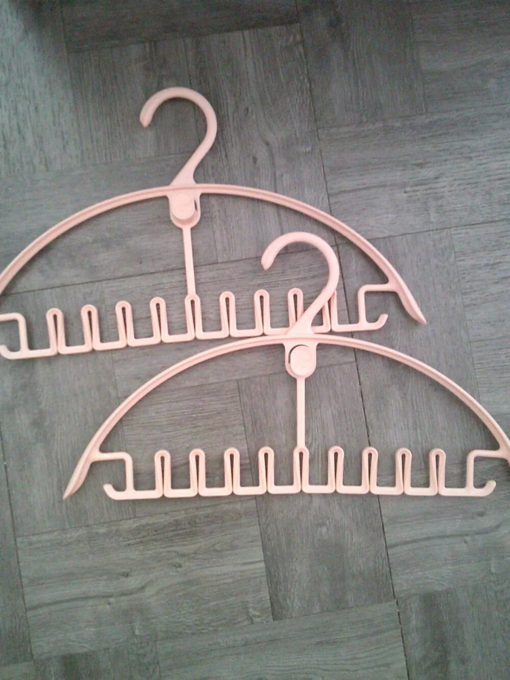 Multifunctional  Hanger Suitable for Scarves Ties Bras Lot of 2 Pink